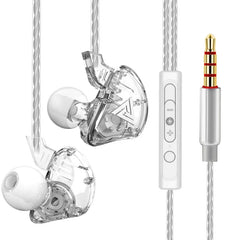 QKZ CK5 File Wired Earphone with Microphone Hifi Music Earphone Professional Gaming and Sports Noise Cancelling Headphones