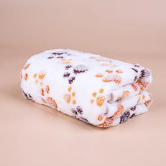 Cartoon Paw Pattern Plush Blanket, Soft Pet Blanket, Pet Blanket for Dog & Cat, Christmas Gift