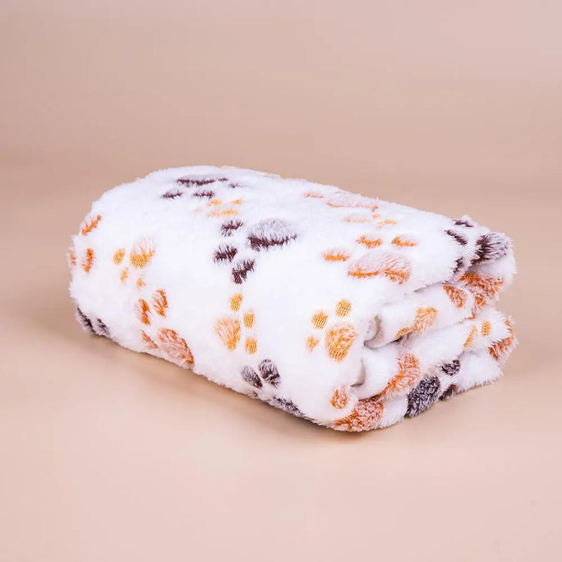 Cartoon Paw Pattern Plush Blanket, Soft Pet Blanket, Pet Blanket for Dog & Cat, Christmas Gift