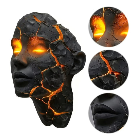 Cracked Soul Wall Lights Shattered Soul Wall Lamps Creative Figurine Luminous Resin Ornaments Sculpture Home Decorations