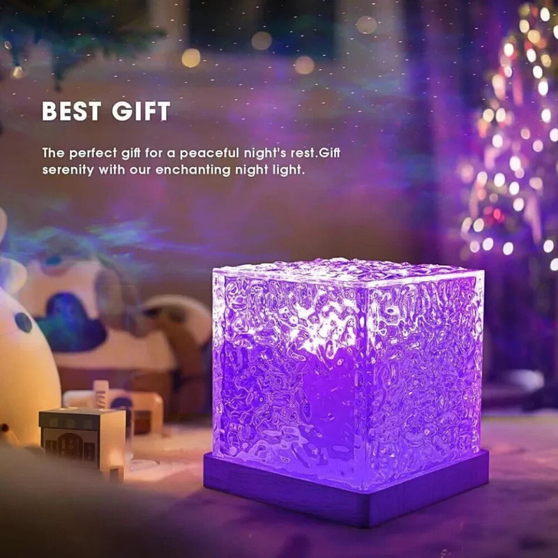 RGB Cube Northern Lights 16 Colour Aurora Projector Lamp Ocean Wave Night Lights