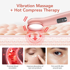 Vibration Red Light Eye Massager Pen Hot Compress Beauty anti Wrinkles Eye Lifting Wand Eye Care for Dark Circles Eye Bag Reduce