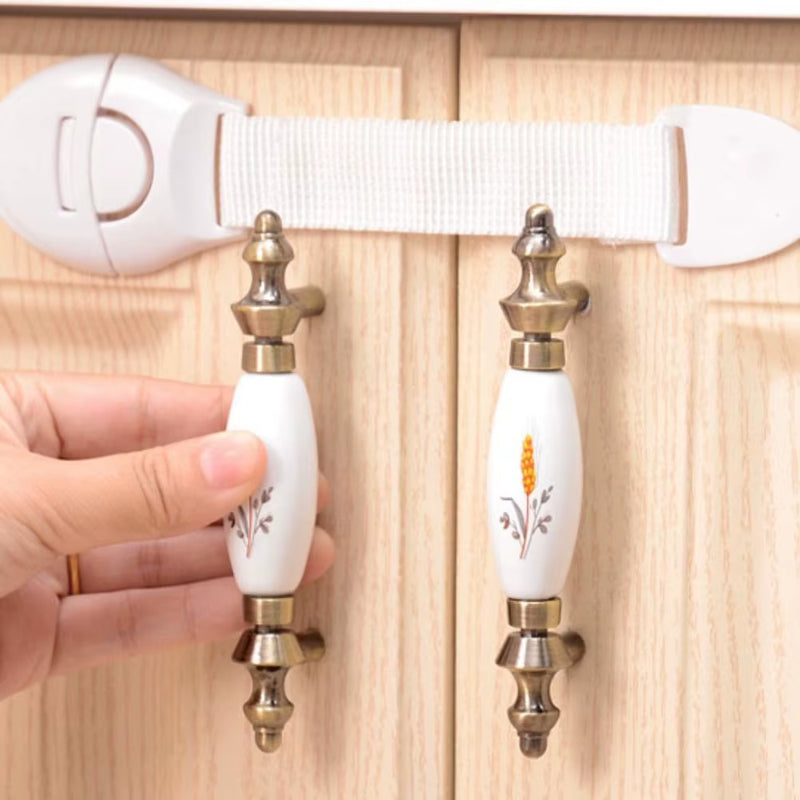 10PCS Baby Security Protection Child Safety Cabinet Lock Cabinet Cupboard Baby Safety Locks Fridge Durable Drawer Locks
