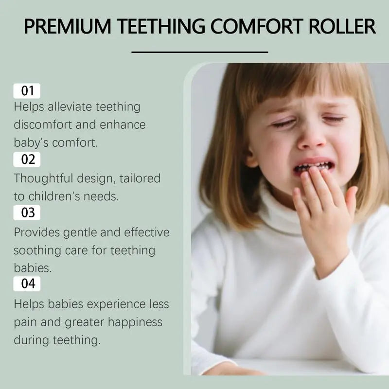 1-2 Pack Teething Roller: All-Natural Baby Teething Oil Roller for Gentle Relief - Safe & Soothing Teething Solution for Infants