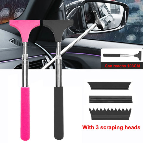 Extendable Handle Wiper Tablet Glass Window Cleaning Tool Windshield Car Front Window Cleaner Mirror Rearview Car Accessories