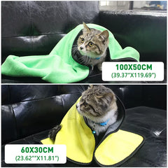 Quick-Drying Pet Towel Absorbent Pet Bath Towel for Dogs Cats Soft Lint-Free Fiber Dog Towels Pet Cat Blanket Pet Supplies