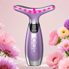 7 Color Facial & Neck Massager, USB Rechargeable Face& Neck Beauty Instrument, Facial Beauty Massagers, Face Sculpting Tool for Women, Neck Beauty Massager for Skin Care at Home, Face Lifting Device, Facial Tools