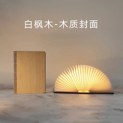 Book Club Table Lamp Folding Creative Book Page Bedroom Book Lamps Ambience Lamp Night Light Rechargeable Bedside Lamp Glowing