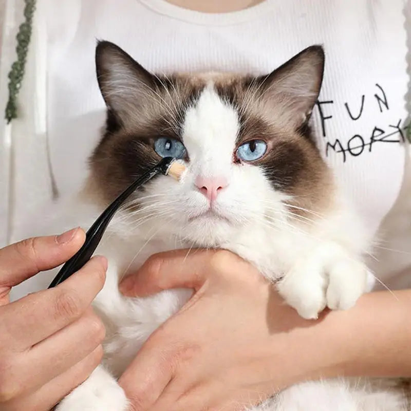 Pets Eye Comb Dogs Tear Stain Remover Brush Pet Eye Cleaning Brush Cleaning Accessories Removing Crust Mucus for Small Cat Dog