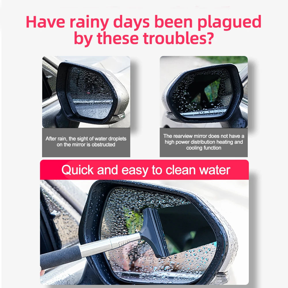 Extendable Handle Wiper Tablet Glass Window Cleaning Tool Windshield Car Front Window Cleaner Mirror Rearview Car Accessories