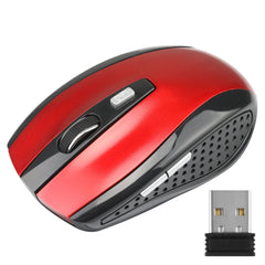 Computer Wireless Optical Mouse Fast Speed 6 Buttons Gaming Mice 800/1200/1600DPI Desktop PC Portable Matte Black