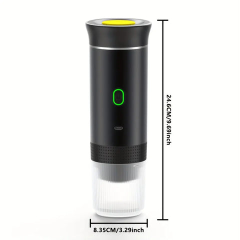 3-In-1 Portable Electric Coffee Machine, Travel Coffee Machine, Type-C Interface (2500Mah Lithium Battery), Hot and Cold Dual Mode, Wireless Heating, 60S Quick Heat, 60Ml Capacity, Suitable for Coffee Powder/Large and Small Cup Capsules