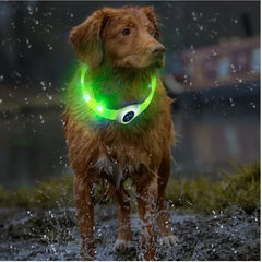 New Led Luminous Dog Collar PVC Waterproof , for Large Medium Small Dogs Collar Usb Light Night Safety Pet Glowing Accessories