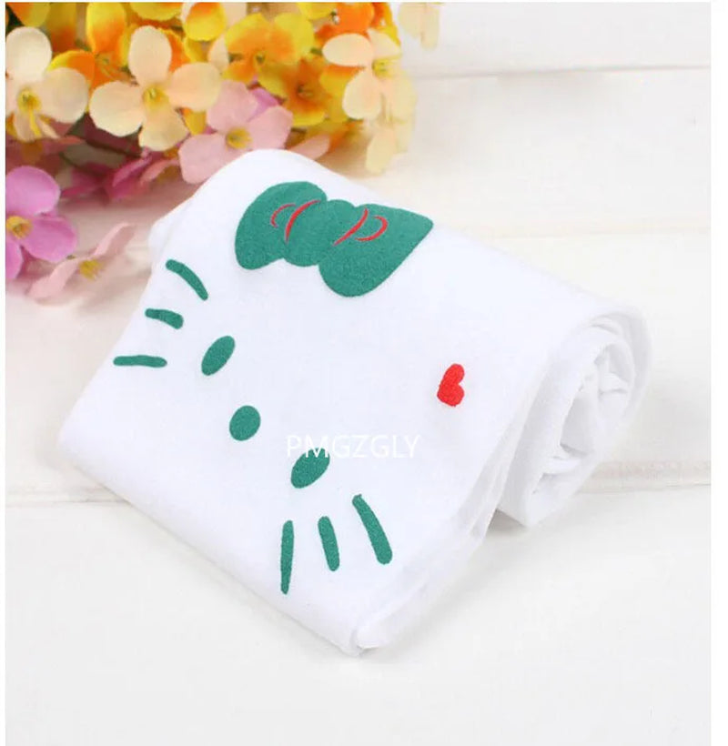 Girl Tights Cat Print Children Kids Pantyhose Velvet Fabric Princess Party Dance Tights Girl Stockings 3-9T Tights Spring Summer