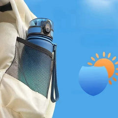 1 Liter Large Capacity Sports Water Bottle Gradient Color Plastic Cup Drink Items Outdoor Beach Travel Portable Gym Fitness Jugs