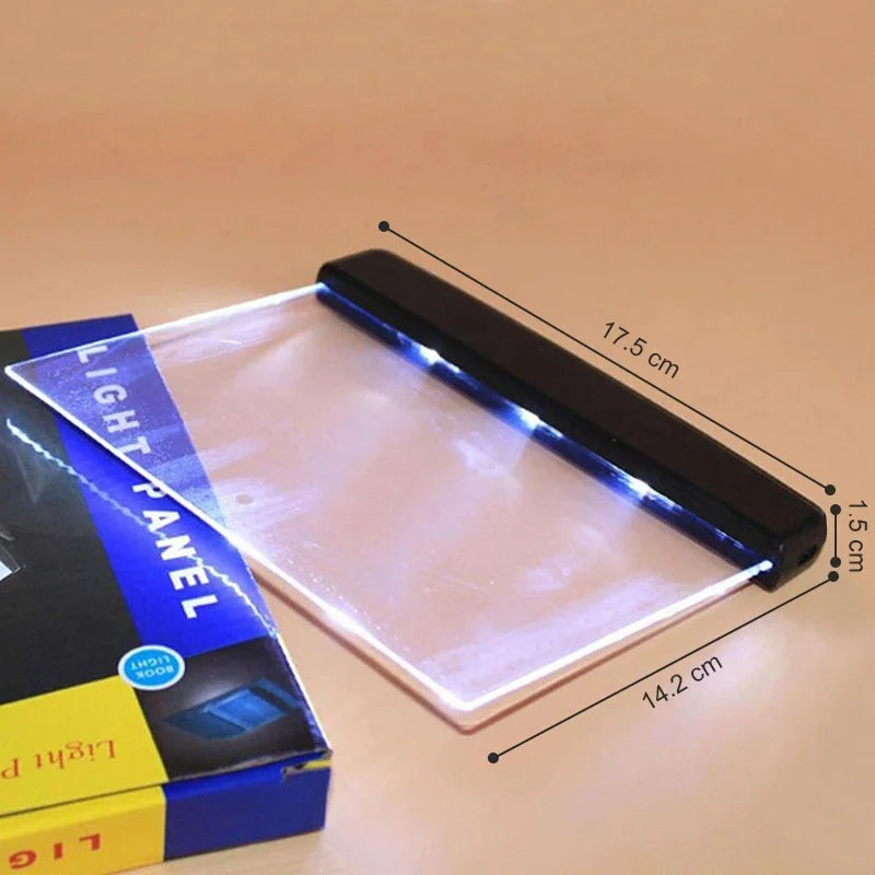 Student Night Reading Lamp Flat Plate Car Travel Panel LED Led Flat Night Vision Reading Light Tablet Book Light Eye Protection