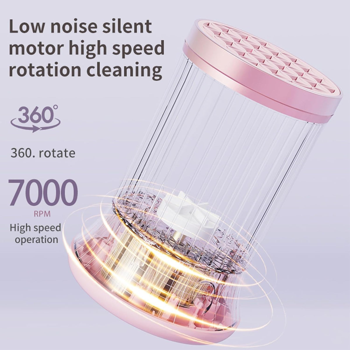 Upgrade Electric Makeup Brush Cleaner Machine – Makeup Brush Clean and Dry Makeup Brushes Tools,Sponges Automatically-Make up Dryer,Washer Holder Combined(Pink)-Perfect for Home & Professional Use