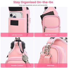 Magnetic Gym Bag Water Bottle Carrier Holder with Adjustable Shoulder Strap, 40Oz Magnets Magnetic Gym Bag Bottle Pouch Sling