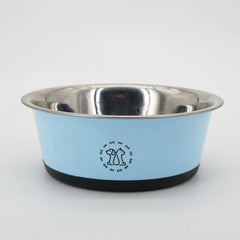 1PC Non-Slip Stainless Steel Dog Food Bowl Cat Bowl Anti-Tip Non-Slip Pet Bowl