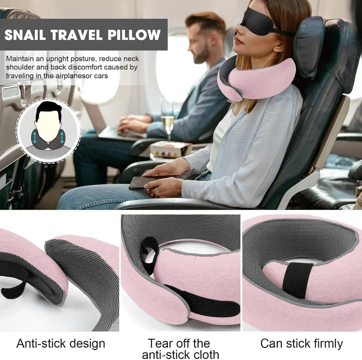 Travel Pillows for Airplanes,2024 New Travel Pillow,Travel Neck Pillow Airplane Memory Foam Travel Pillow Neck Pillow for Traveling Suitable for Airplanes,Offices and Cars
