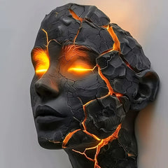Cracked Soul Wall Lights Shattered Soul Wall Lamps Creative Figurine Luminous Resin Ornaments Sculpture Home Decorations