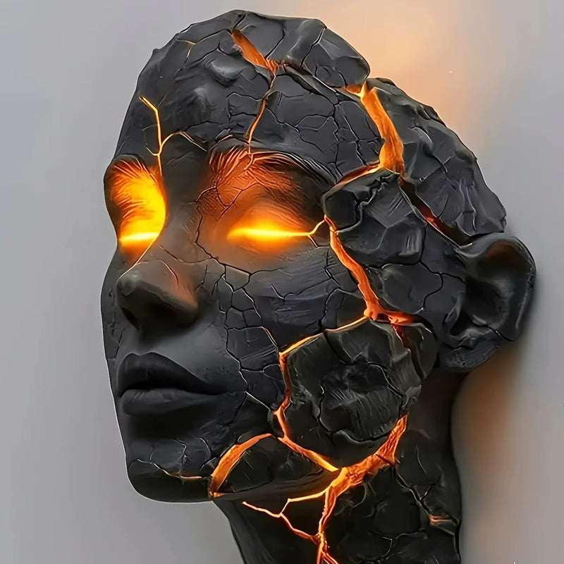 Cracked Soul Wall Lights Shattered Soul Wall Lamps Creative Figurine Luminous Resin Ornaments Sculpture Home Decorations