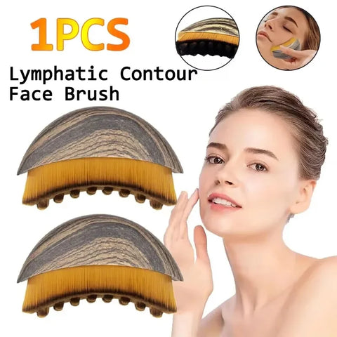 Lymphatic Contour Face Brush Ergonomically Designed to Fit Sculpting Drainage Massager for Face the Skin Precisely