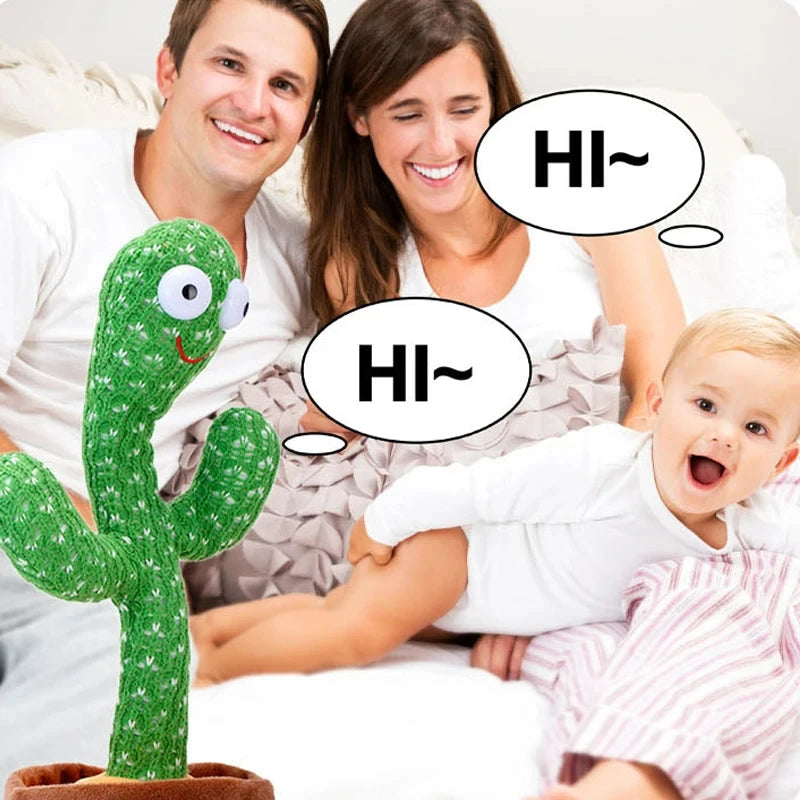 1Pc Dancing Cactus Toy,Repeat Talking ,Song Speaker Wriggle Dancing Sing Talk, Plushie Stuffed ,Interaction and Decoration
