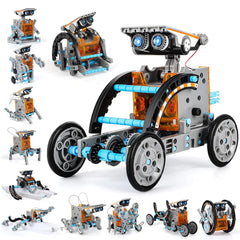 13-In-1 Solar Robot Kits DIY Assembling Science Experiment Kits STEM Educational Toys for Kids Age 8+ Solar Powered Robotic Set