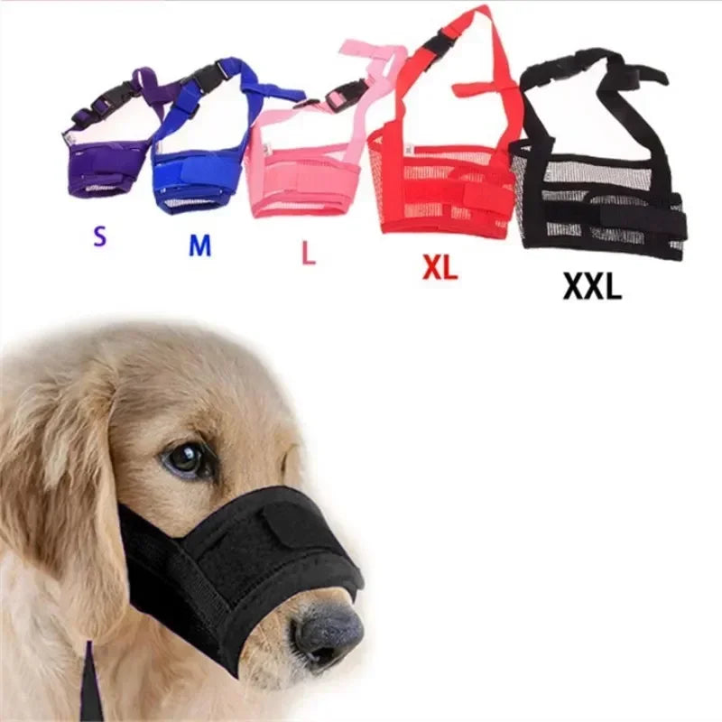 1Pcs Adjustable Dog Muzzle Breathable Dog Mouth Cover Muzzle Collar anti Barking Pet Mouth for Dogs Dog Accessories