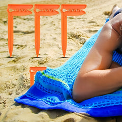 4-Pack Beach Towel Clips – Securely Fasten Towels, Sheets & Blankets – Wind-Proof Clamps for Camping, Pool & Outdoor Trips