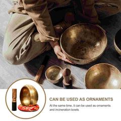 Sing Bowl Nepal Handmade Tibet Buddha Sound Bowl Music Yoga Copper Sound Therapy Religious Supplies Tibetan Singing