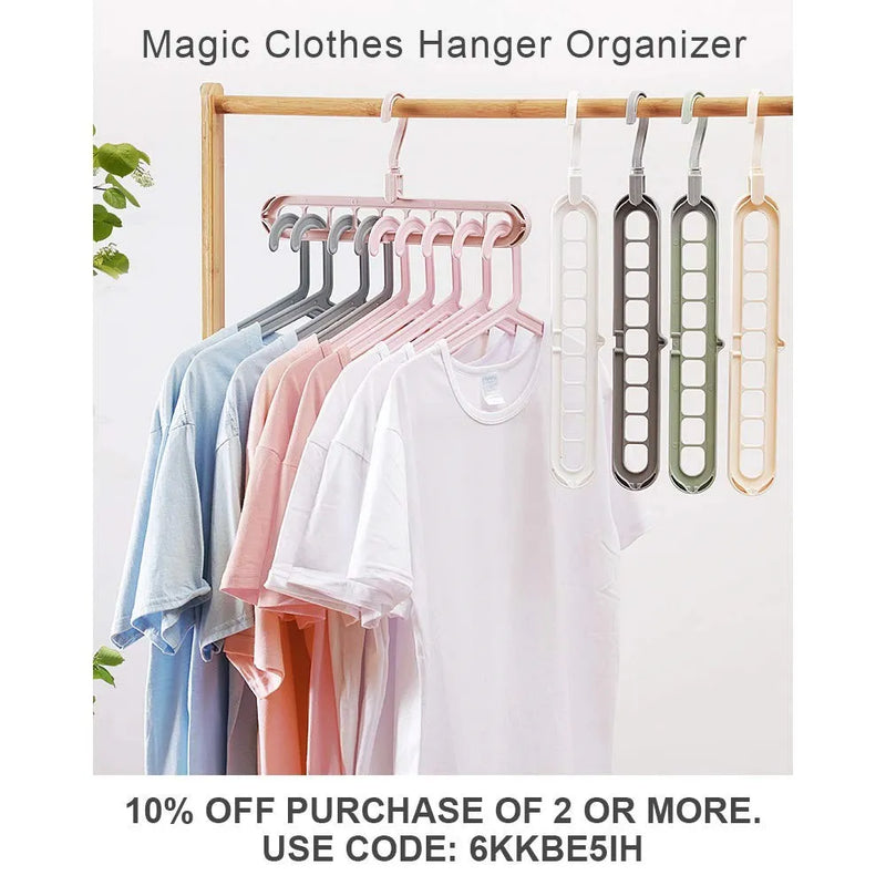 3 Magic Space Saving Clothes Hangers Smart Closet Organizer Premium Wardrobe Clothing Cascading Hanger for Shirts Pants Dresses