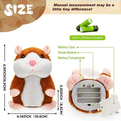 Talking Hamster Plush Toy – Voice Repeating & Nodding Interactive Toy for Kids