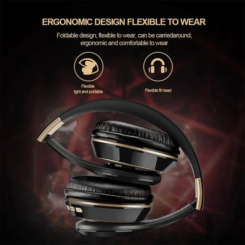 T5 Bluetooth Headphones over Ear Head Wireless Earphones with Mic Music Headset Gamer Foldable Auriculare Fone for Huawei Iphone