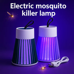 Electric Mosquito Killer Lamp 2-In-1 USB Bug Zapper with LED Light for Bedroom Outdoor Camping - Insect Trap for Wasps Gnats