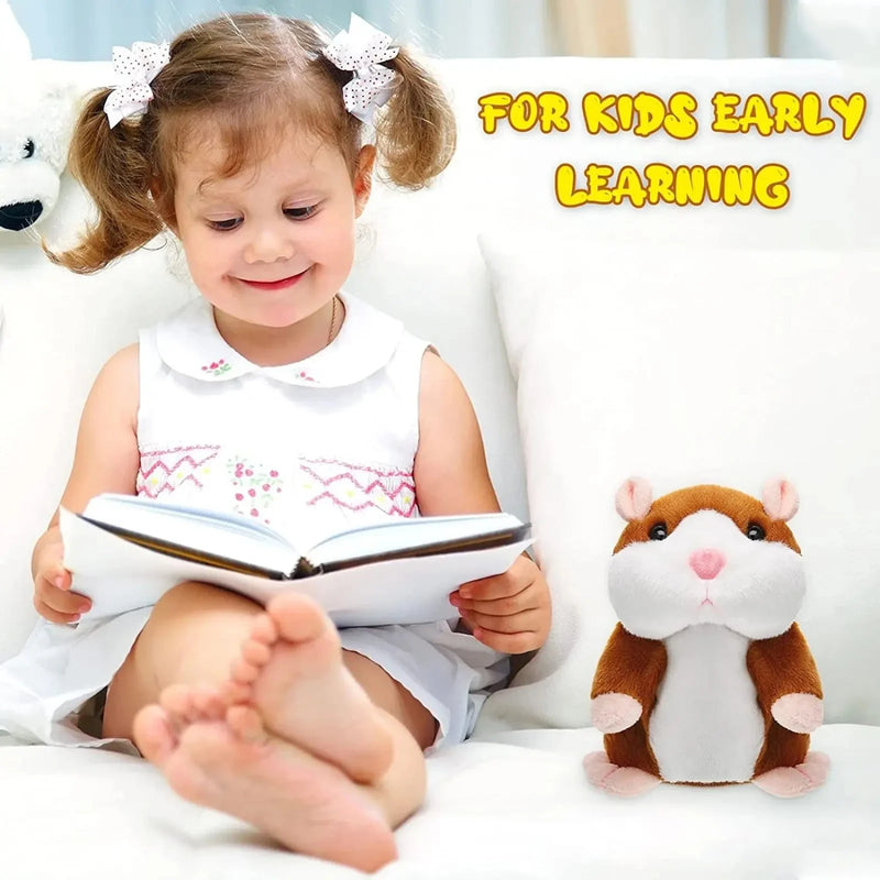 Talking Hamster Plush Toy – Voice Repeating & Nodding Interactive Toy for Kids