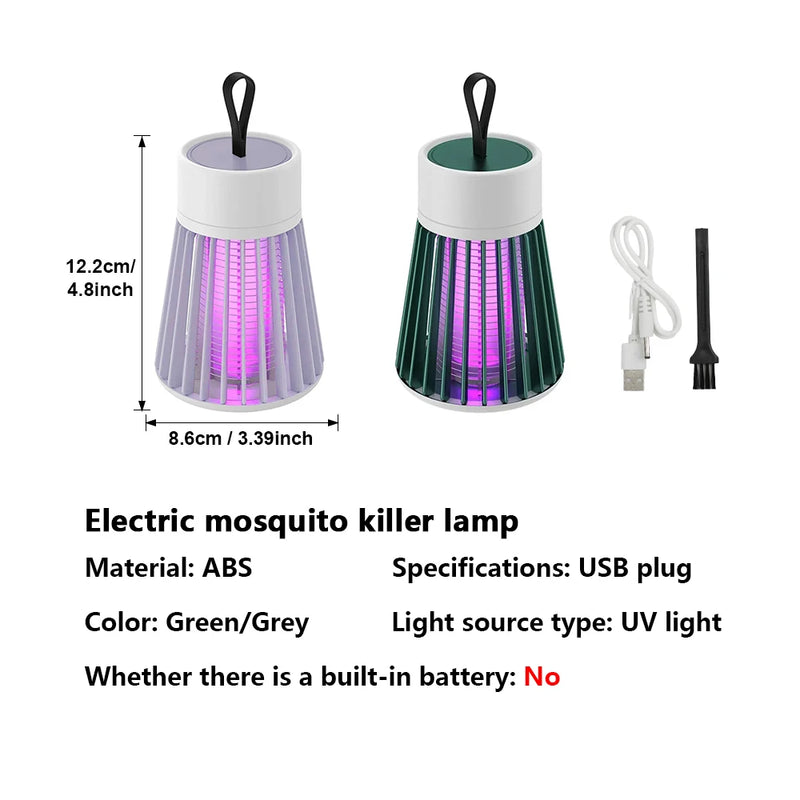 Electric Mosquito Killer Lamp 2-In-1 USB Bug Zapper with LED Light for Bedroom Outdoor Camping - Insect Trap for Wasps Gnats