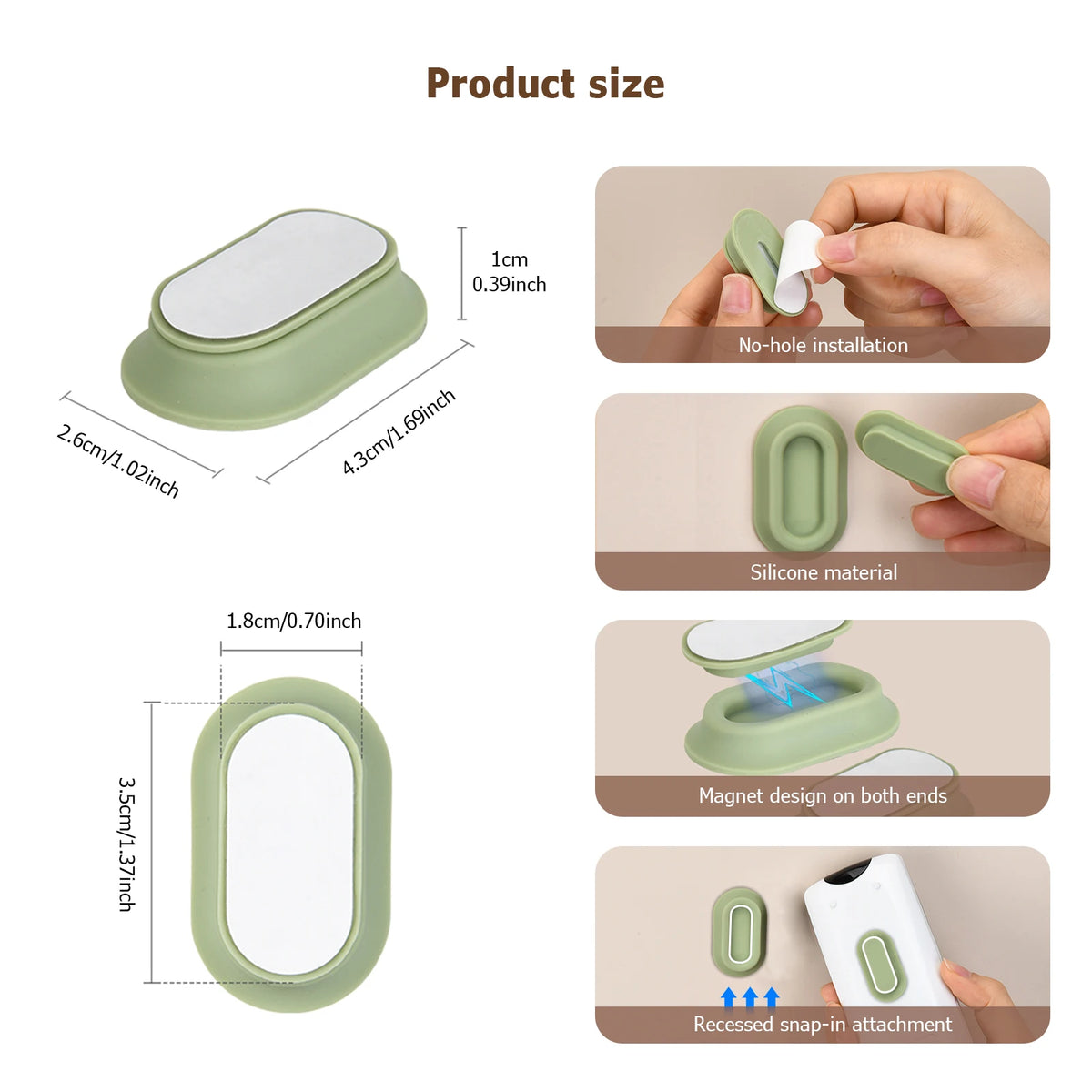 Magnetic Remote Control Holder | Self-Adhesive Wall Mounted Storage Organizer