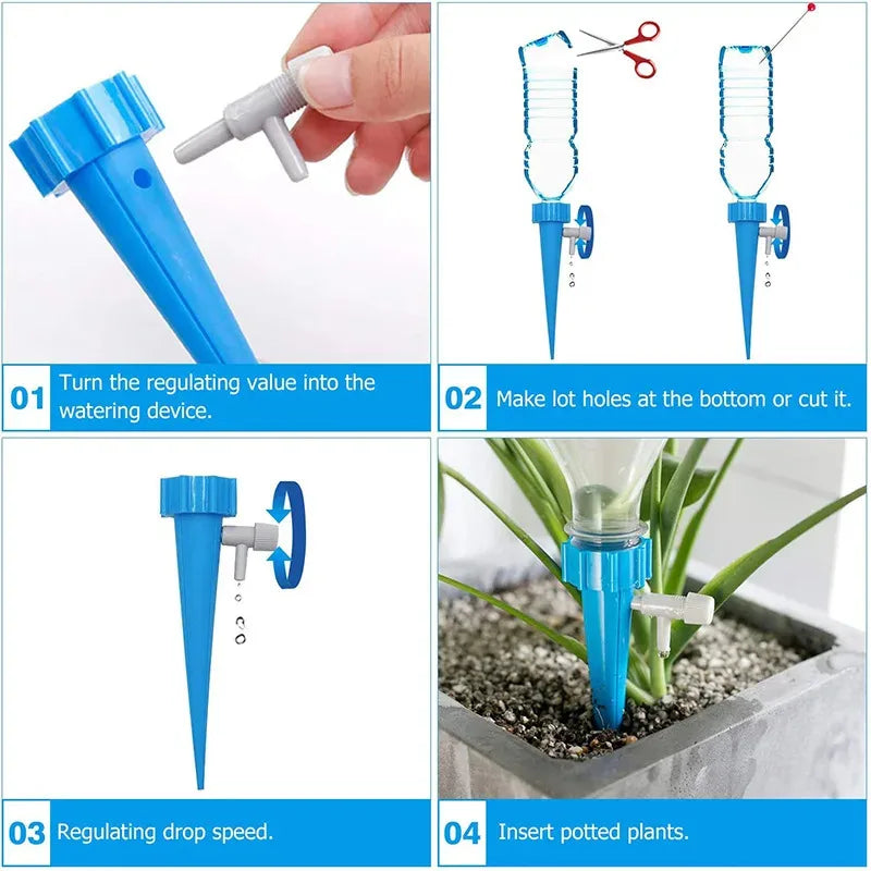 6/18/30Pcs Self-Watering Kits Automatic Waterers Drip Irrigation Indoor Plant Watering Device Plant Garden Gadgets Creative