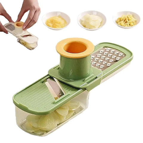 Mandoline Slicer High-Quality Garlic Grinder Handheld Veggie Shredder Sharp Mini Garlic Mandoline for Picnicking Camping
