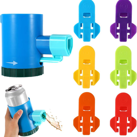 7Pcs Shotgun Roulette Game Set, Include Shotgun Roulette and Manual Easy Can Openers Fun Party Game for Bachelor Parties BBQ Pregame Family Gatherings(Blue)