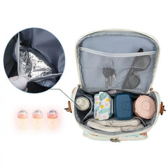 A Single Shoulder Crossbody Parent Bag, Casual Mother and Baby Bag with Multiple Pockets and Large Capacity for Milk Bottles and Diapers Diaperbag Travel Boys