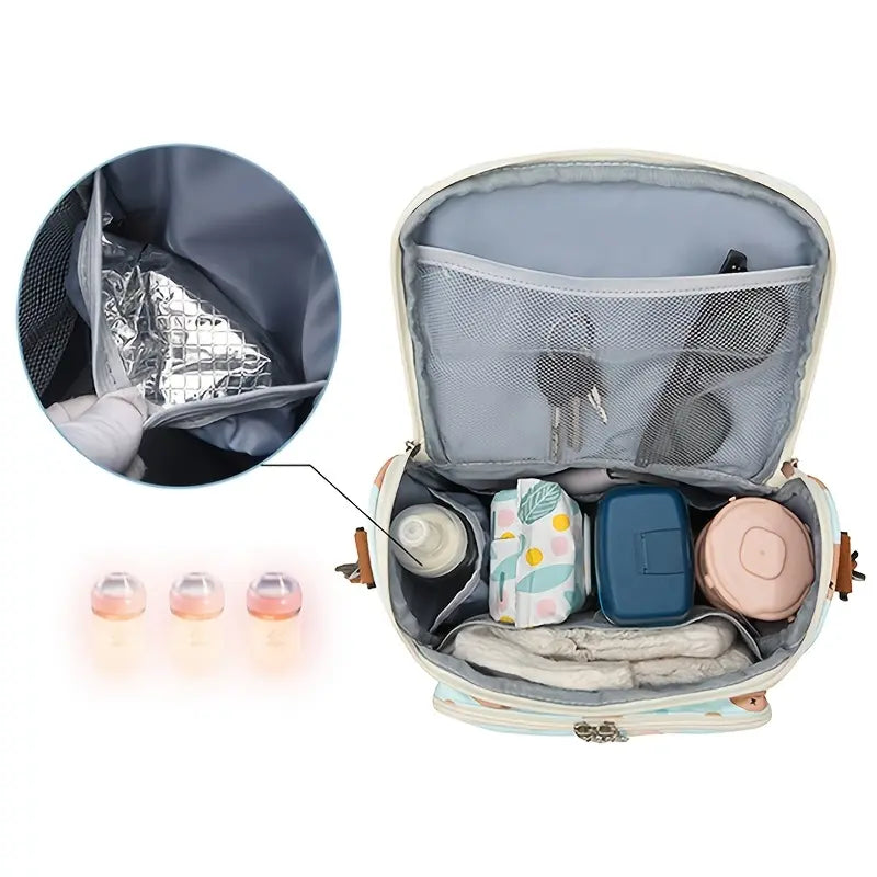 A Single Shoulder Crossbody Parent Bag, Casual Mother and Baby Bag with Multiple Pockets and Large Capacity for Milk Bottles and Diapers Diaperbag Travel Boys