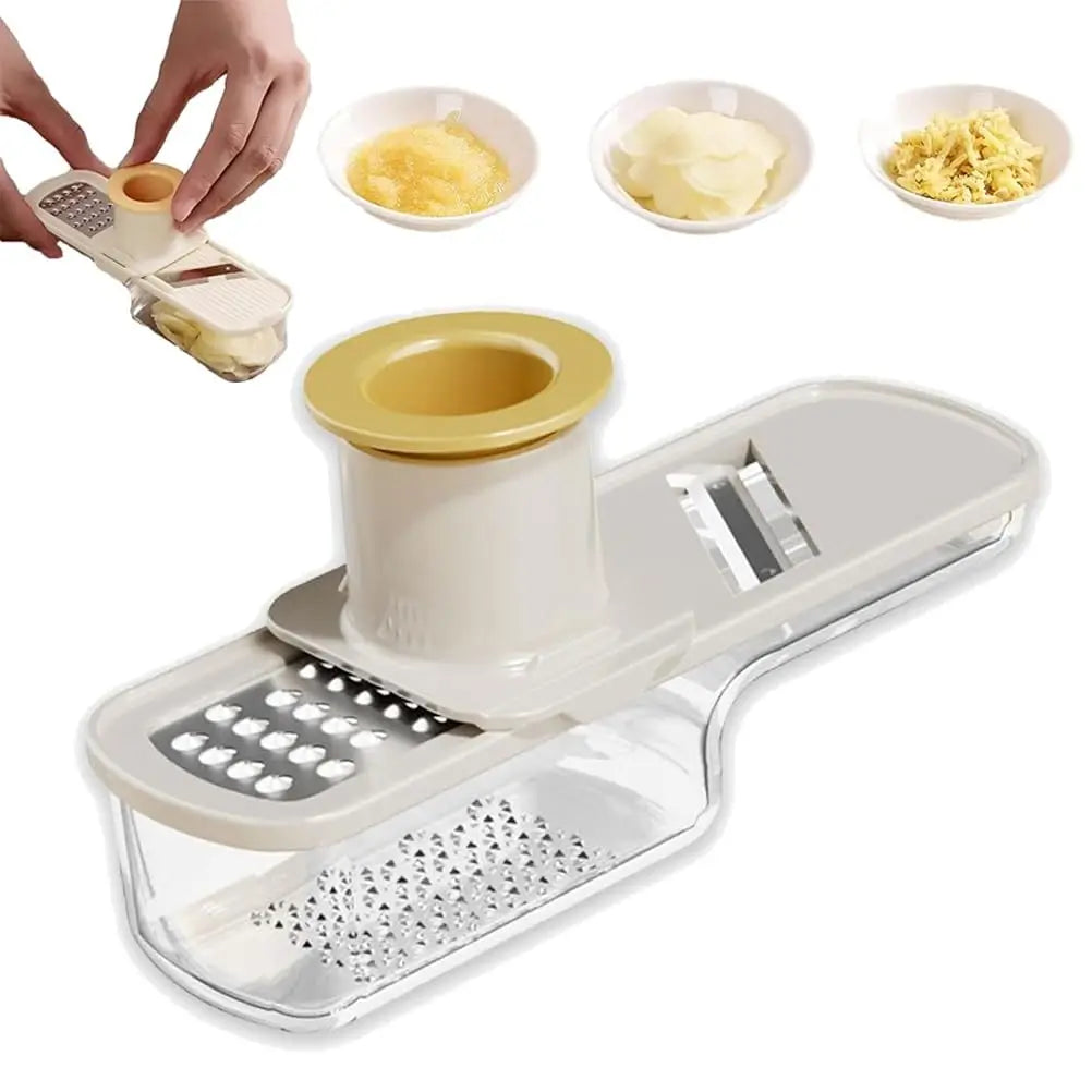 Mandoline Slicer High-Quality Garlic Grinder Handheld Veggie Shredder Sharp Mini Garlic Mandoline for Picnicking Camping