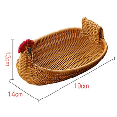 Simulated Animal Imitation Rattan Woven Storage Basket Household Storage Decoration Decoration Fruit Toy Basket Handmade Crafts