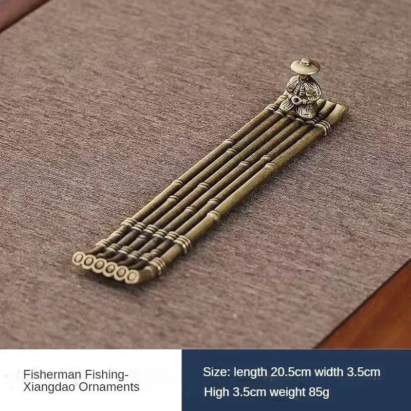 Creative Incense Holder Boat Fishing Men Insence Burner Sandalwood Incense Sticks Burners Aromatherapy Ornament Tea Room Decor