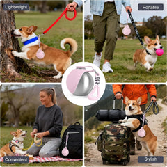 Portable Dog Water Bottle with Bowl, Leak-Proof Pet Travel Hydration Container, Lightweight Outdoor Drinking Cup for Walking and Hiking