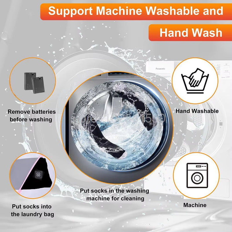 Heating Socks with Battery Box Anti-Cold Men Women Thermal Heated Foot Warmer Outdoor Camping Ski Sports Winter