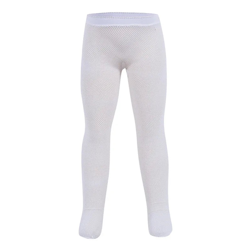 5-15Years Kids Girl Fishnet Net Tights Black White Hollow Out Stockings with Mesh Children Girls Casual Tights Pantyhose
